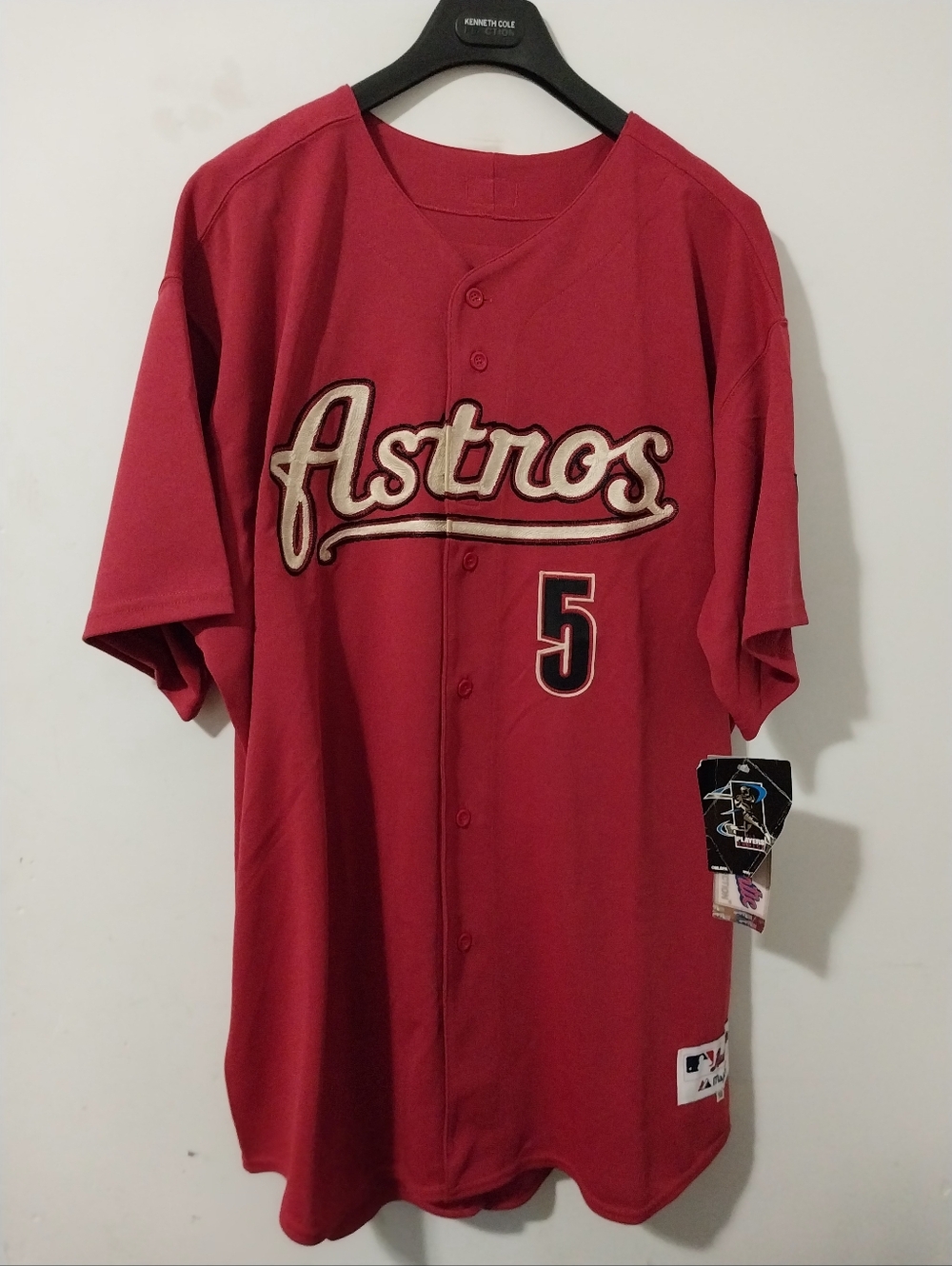 Majestic Authentic Houston Astros Jeff Bagwell Brick Red Alternate Jersey Size